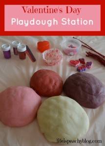 Valentine's Day Playdough Station | Life is Peachy