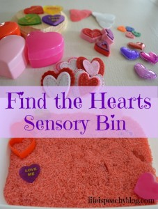 Find the Hearts Sensory Bin | Life is Peachy
